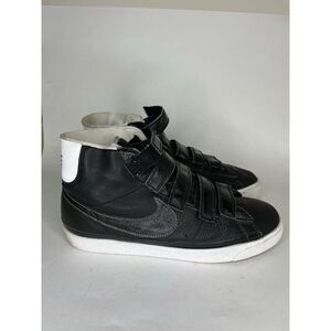 nike shoes high top Sneakers Lace Up Straps Men Size 11.5 Black Leather